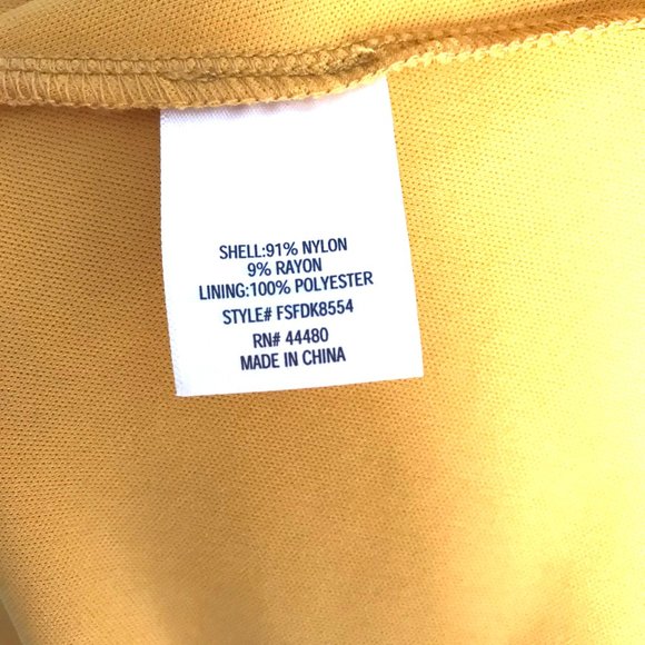 FRANCESCA'S Yellow Lace Knee Length Dress XL - Picture 7 of 8